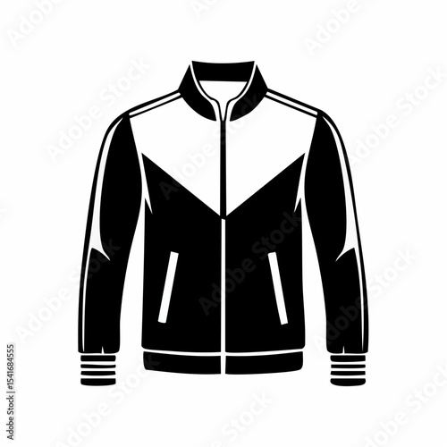 Black and white Sport Jacket Images Vector. illustration of sport jacket image isolated on white background.