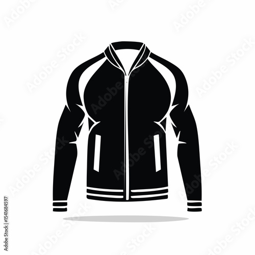 Black and white Sport Jacket Images Vector. illustration of sport jacket image isolated on white background.