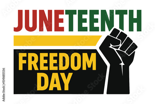 Juneteenth freedom day celebration graphic design