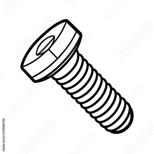 black screw vector illustration hardware fastener