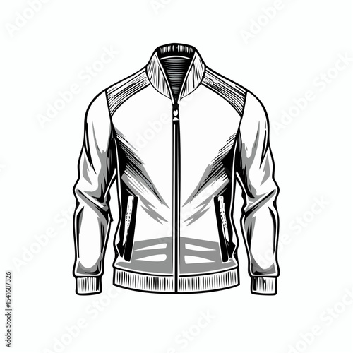 Sport Jacket Images Vector. illustration of sport jacket image isolated on white background.