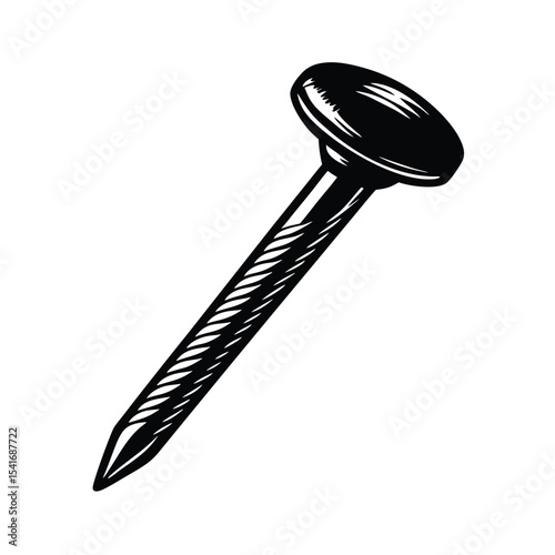 Cutaway Diagram of Zinc Coated Nail