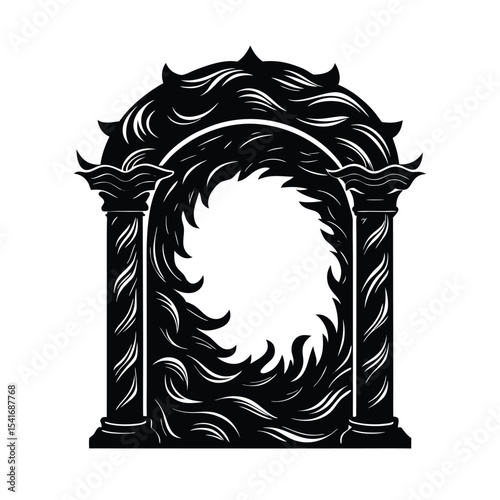 Fantasy Gate Crafted from Swirling Marble