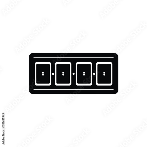 Black Silhouette Vector Scoreboard Icon White Background