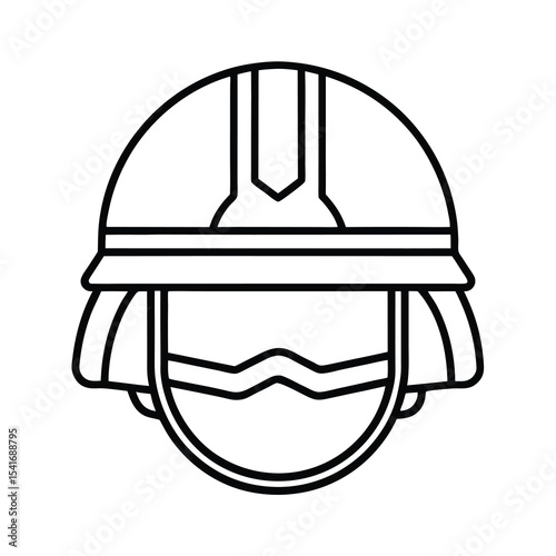 soldier helmet military protection head silhouette