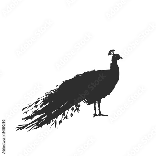 peacock silhouette without background