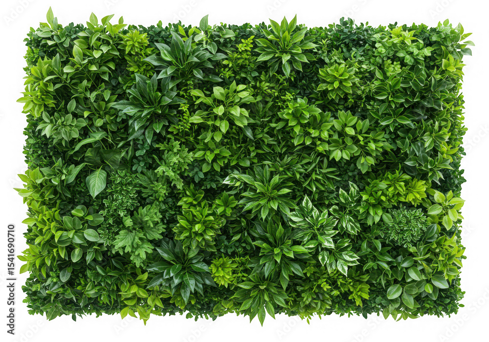 Obraz premium Lush green artificial plant wall panel