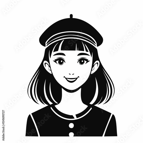 Creative Girl with Hula Hoop Silhouette Vector Art isolated on white background.