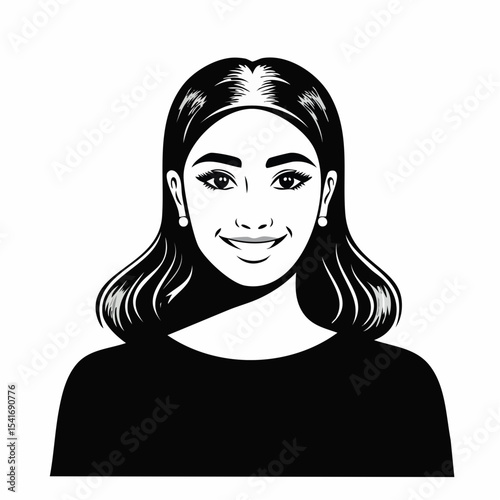 Creative Girl with Hula Hoop Silhouette Vector Art isolated on white background.