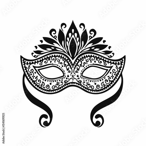 Carnival Venetian Mask Blending Tradition Image vector isolated on white background.