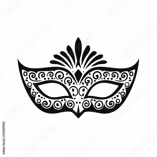 Carnival Venetian Mask Blending Tradition Image vector isolated on white background.