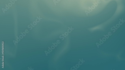 Seamless loop background in 4K. Fluid teal blue gradient with soft wave shapes.