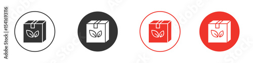Eco packaging icon Logos. Flat Vector Icon Design Template