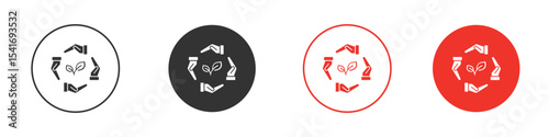 Environment protection icon Logos. Flat Vector Icon Design Template