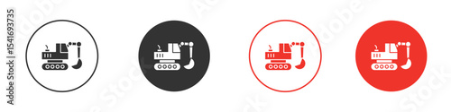 Excavator icon Logos. Flat Vector Icon Design Template