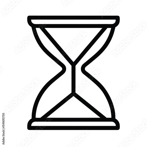 Simple Hourglass Two Triangles Joined Outline Vector Illustration