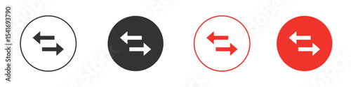 Exchange icon Logos. Flat Vector Icon Design Template