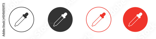 Eye dropper icon Logos. Flat Vector Icon Design Template