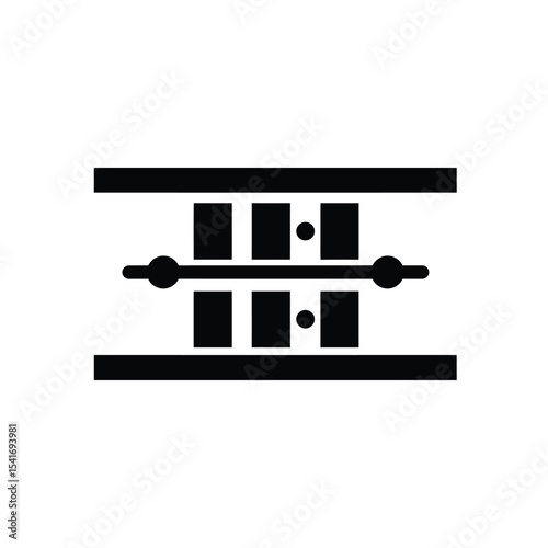 Black Silhouette Vector Match Result Chart Icon illustration