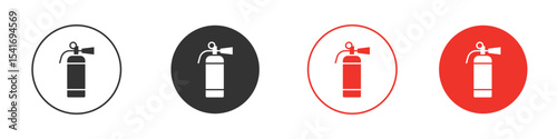 Fire extinguisher icon Logos. Flat Vector Icon Design Template