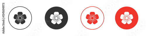 Flax flower icon Logos. Flat Vector Icon Design Template