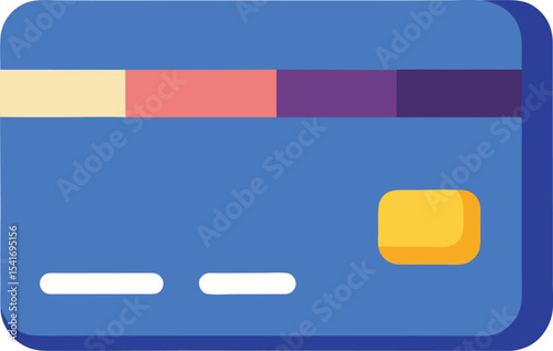 Credit/debit bank card colorful icon	