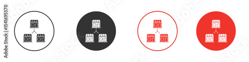 Franchise icon Logos. Flat Vector Icon Design Template