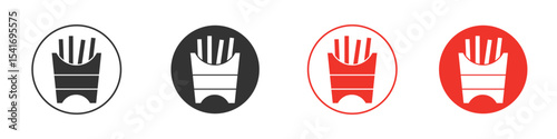 French-fries icon Logos. Flat Vector Icon Design Template