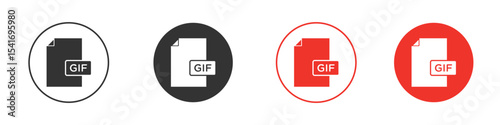 Gif icon Logos. Flat Vector Icon Design Template