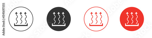 Heat icon Logos. Flat Vector Icon Design Template