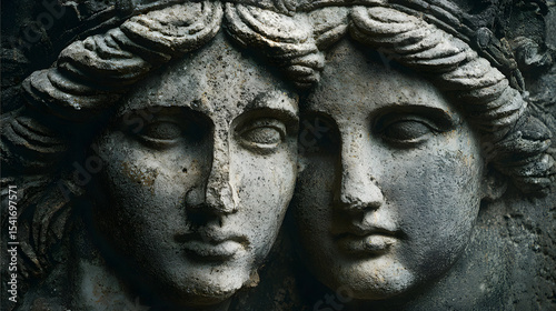 Sculptural landscape with two faces