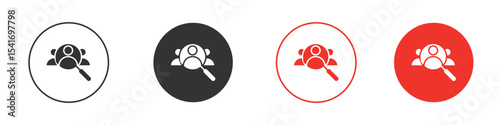 Hiring icon Logos. Flat Vector Icon Design Template
