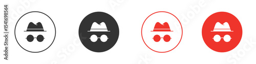 Incognito icon Logos. Flat Vector Icon Design Template