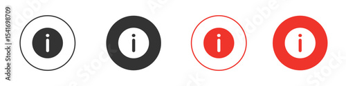Info icon Logos. Flat Vector Icon Design Template