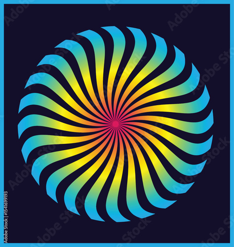 Colorful Spiral Abstract Design with Vibrant Gradient