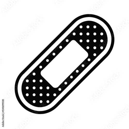 Bandage Rectangle With Dotted Outline Vector Illustration