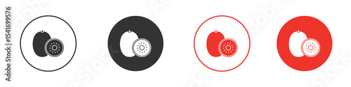Kiwi icon Logos. Flat Vector Icon Design Template