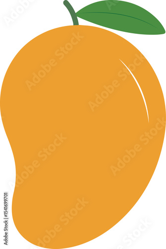 Fresh Ripe Mango Fruit - Vector Illustration.