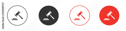 Law icon Logos. Flat Vector Icon Design Template