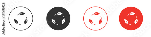 Leaves eco recycle icon Logos. Flat Vector Icon Design Template