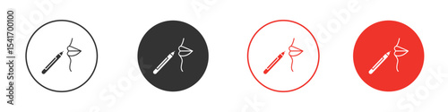 Lip pencil icon Logos. Flat Vector Icon Design Template