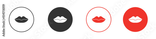 Lips icon Logos. Flat Vector Icon Design Template