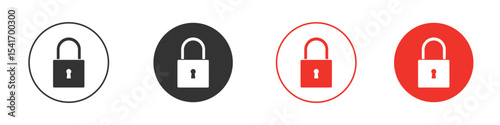 Lock icon Logos. Flat Vector Icon Design Template