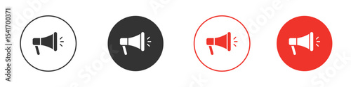 Loud Speaker icon Logos. Flat Vector Icon Design Template
