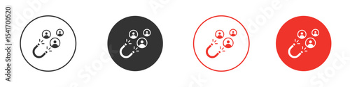 Magnet user icon Logos. Flat Vector Icon Design Template