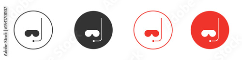 Mask snorkel icon Logos. Flat Vector Icon Design Template