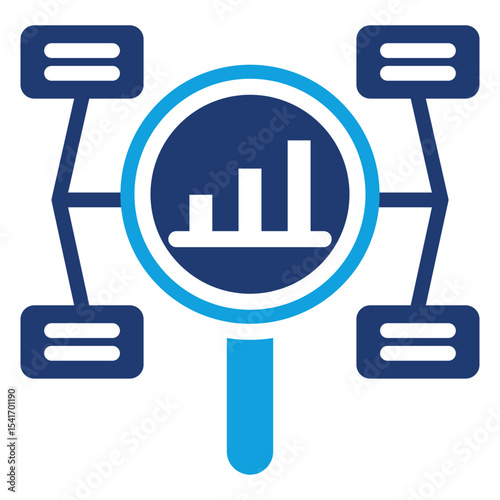 Data Classification Flat Blue Icon