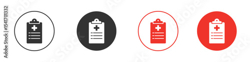 Medical report icon Logos. Flat Vector Icon Design Template