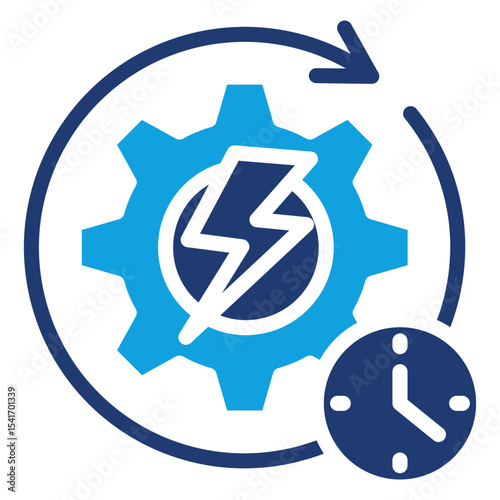 Rapid Flat Blue Icon