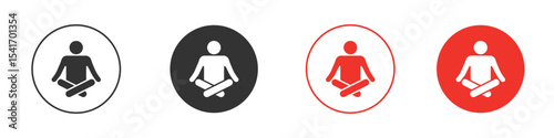 Meditation icon Logos. Flat Vector Icon Design Template